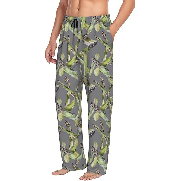 【WEWILL】PAISLEY PAJAMA TROUSERS Mens Pajama Pants - Paisley Pattern Black White Mens