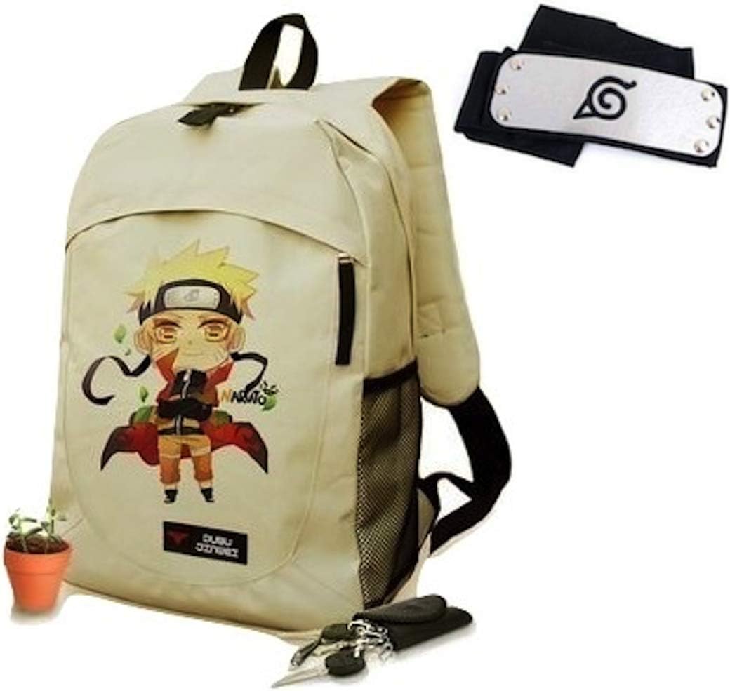 Amazon Com Gideonh Naruto Anime Book Bag Kids School Backpack Free Headband 01 Kids Backpacks