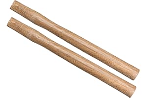 CoCud 2PCS Hammer Handle Replacement, 37cm/15 Oak Wood Flat Comfort Grip Wooden - (Applications: for Hatchet Hammer Oval Eye)