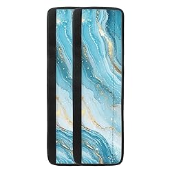 ASQVTIFE 2 Pieces Blue Marble Refrigerator Door