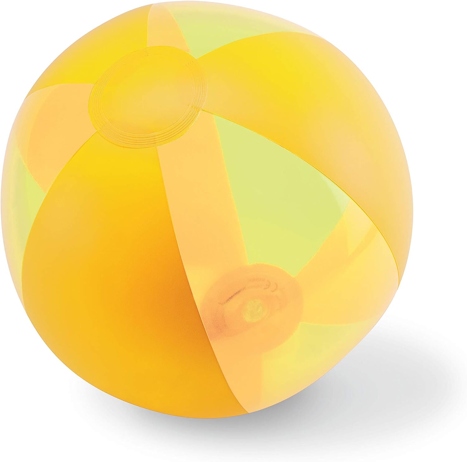 PromotionGift Inflatable beachball/transparant-solid 23,5 dia - yellow, d24cm