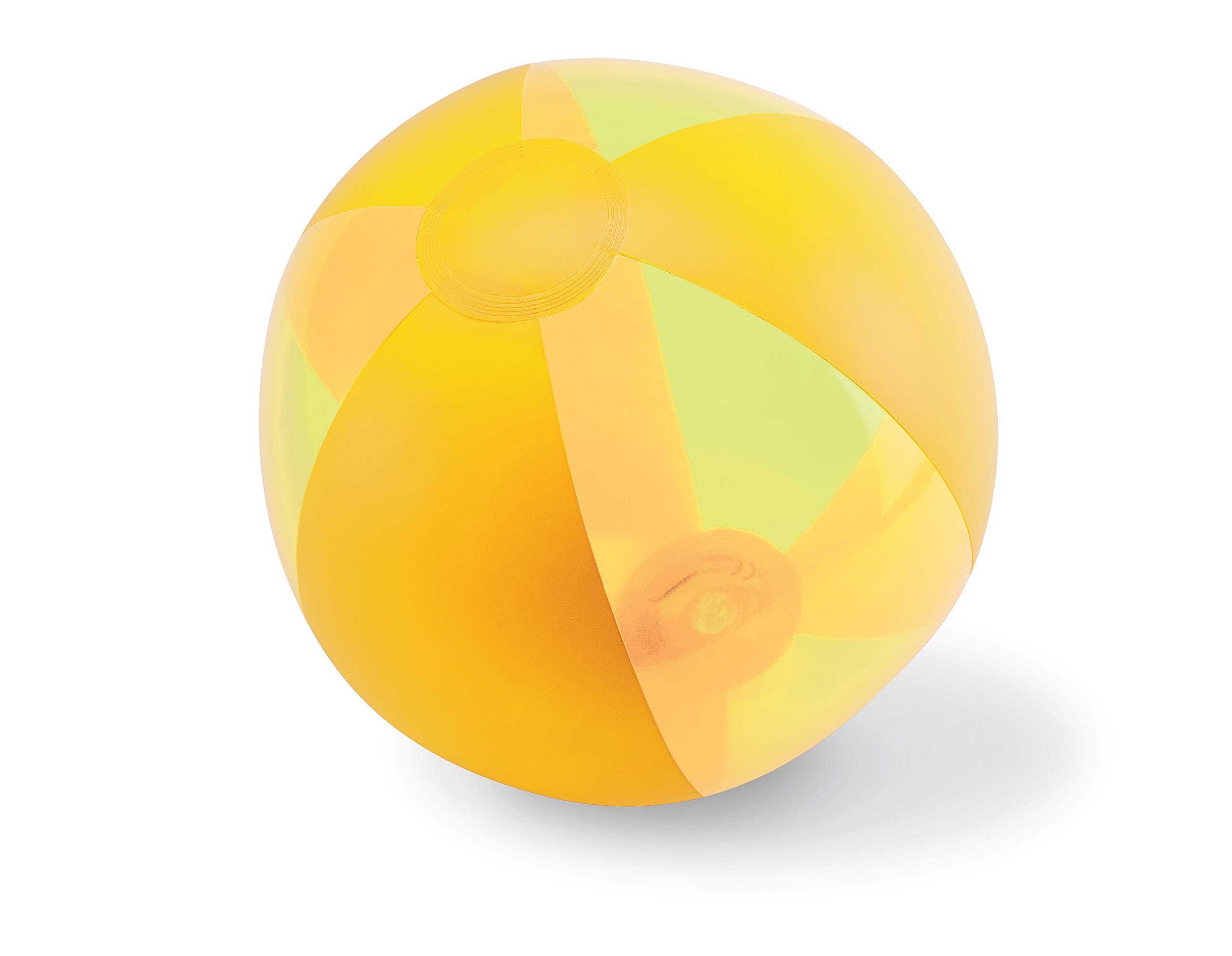 PromotionGift Inflatable beachball/transparant-solid 23,5 dia - yellow