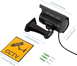 TOROTON Bullet Dummy Security Camera Solar Powered 4 Pack LED Flashing view 6