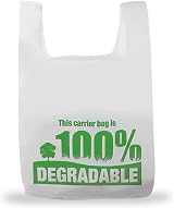 Sabco 100% Degradable Vest Carrier Bags Large 13x19x23" Eco Friendly Plastic view 6