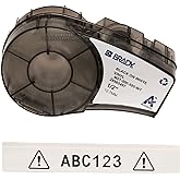 Brady Authentic (M21-500-595-WT) All-Weather Vinyl Label for Indoor/Outdoor ID, Lab and Equipment Labeling, Black on White- For M210, M210-LAB, M211, BMP21-PLUS and BMP21-LAB Printers, .5" W 21' L