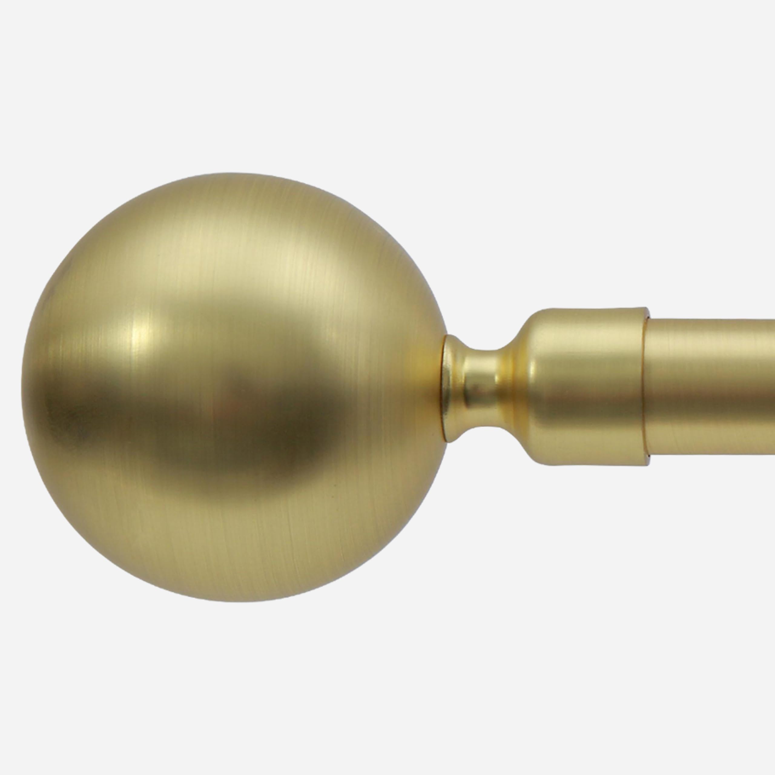 Curtain Poles 76-210cm (30" to 82") for Eyelet Curtains Gold Adjustable Curtain Pole Set Curtain Rod With Ball finials brackets for Living room, Bedroom, Kitchen window