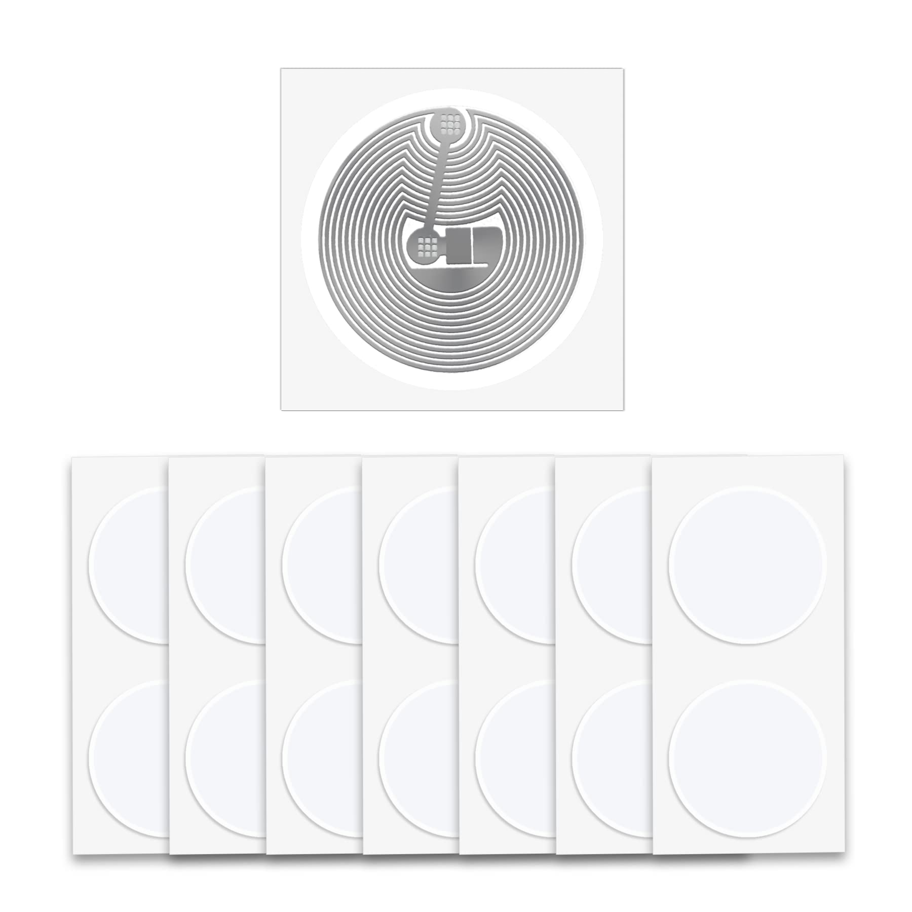22 pcs NFC Tags NTAG213 Sticker, Blank Round NFC 213 Labels 25mm, 144 Bytes Memorys 13.56 MHz RFID Tag for TagMo and All NFC-Enabled Smartphone & Devices