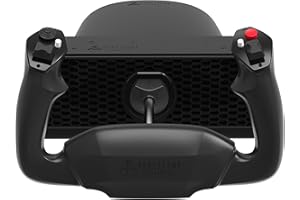 Honeycomb Alpha LITE - compact yoke for flight simulation, 180 rotation, programmable buttons, sturdy steel shaft, clear desi