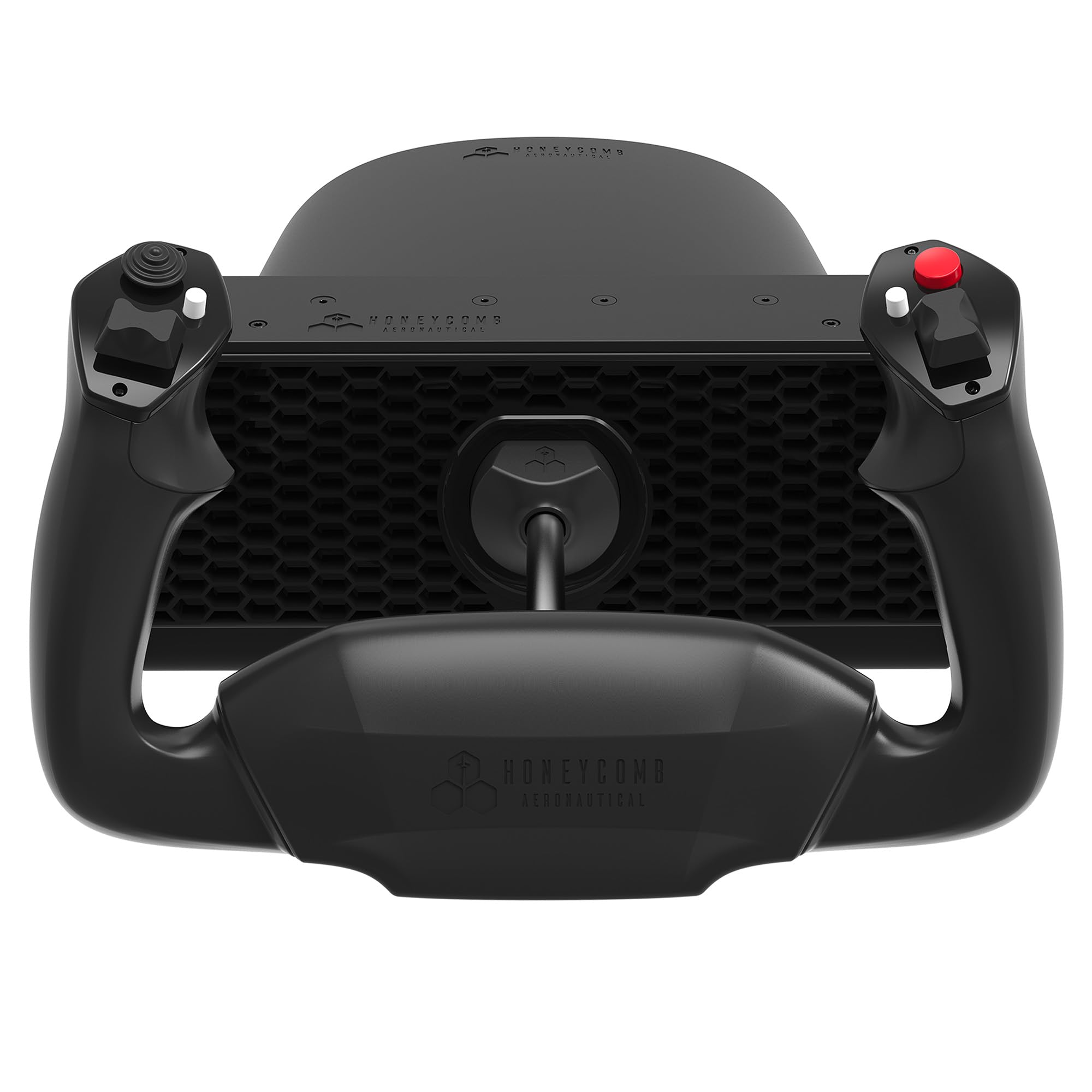 Honeycomb Alpha LITE - compact yoke for flight simulation, 180 rotation, programmable buttons, sturdy steel shaft, clear design perfect for sim beginners, plug & fly with MSFS 2024 [video game] [video game]