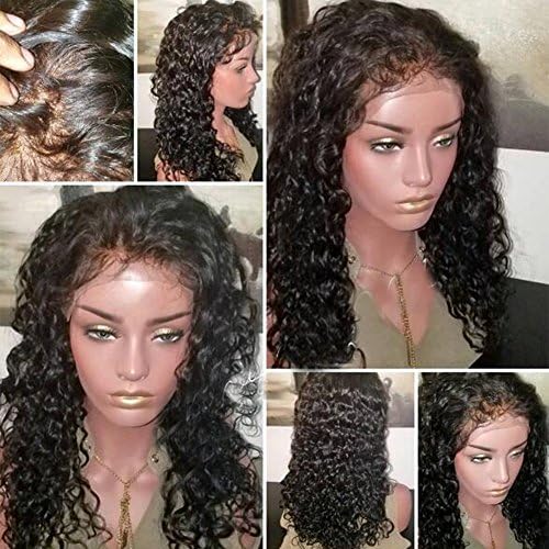 Thriving Hair 360 Lace Frontal Wigs for Black Women Curly Pre Plucked Hairline 360 Lace Wigs Glueless Human Hair Wigs with Baby Hair (14 inch with 180% density)