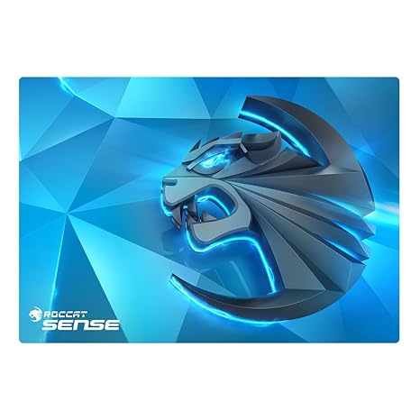 ROCCAT Sense Kinetic High Precision Gaming Mousepad (Mikrokristallbeschichtung, Größe: 400 x 280 x 2 mm), blau/schwarz
