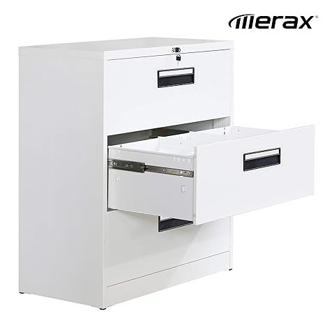 Office Furniture Metal Office Cabinet Mobile Black W 3 Drawer