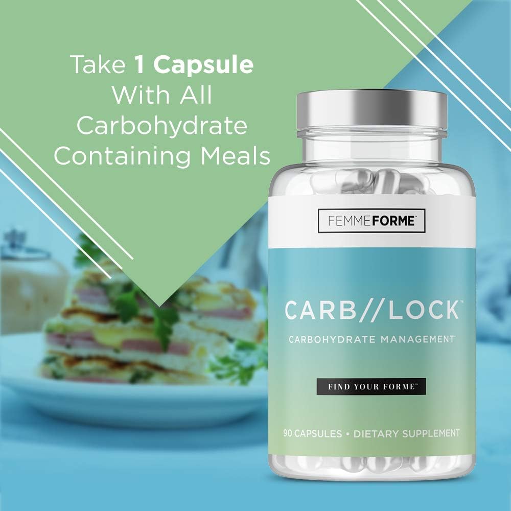 CARB Lock Carb Blocker for Women Stimulant and Caffeine Free Diet