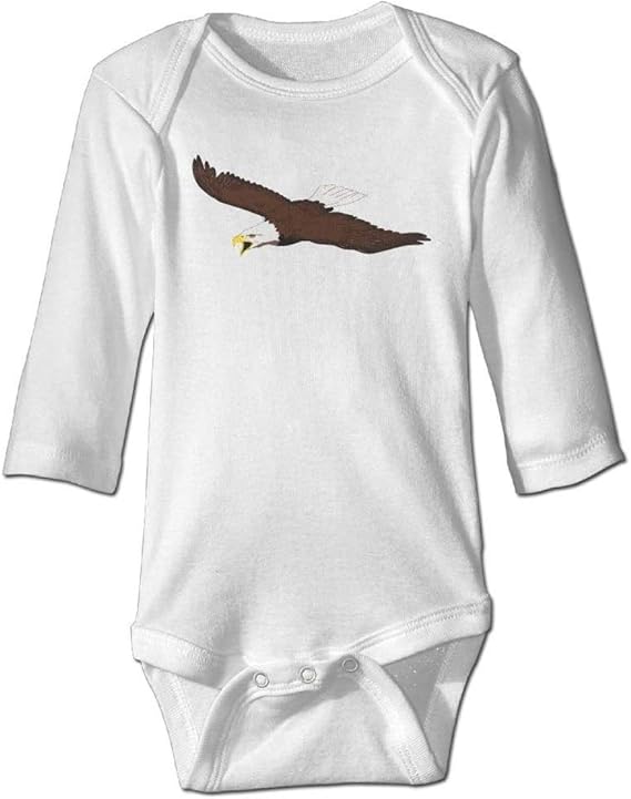 DLPJIAP Baby American Bald Eagle Long Sleeve Romper Onesies Jumpsuit
