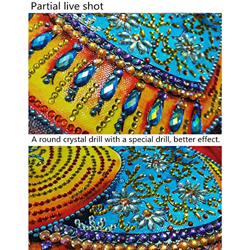 Koolee 5D Diamond Painting - Elephant Crystal Rhinestone Diamond Embroidery for Painting, Drawing, Sketching, Animation, Calligraphy (Multicolor) - Thumbnail 5