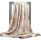 ANDANTINO 100% Pure Mulberry Silk Scarf 35" Large Square Lightweight Headscarf –Women’s Hair Wraps-With Gift Packed