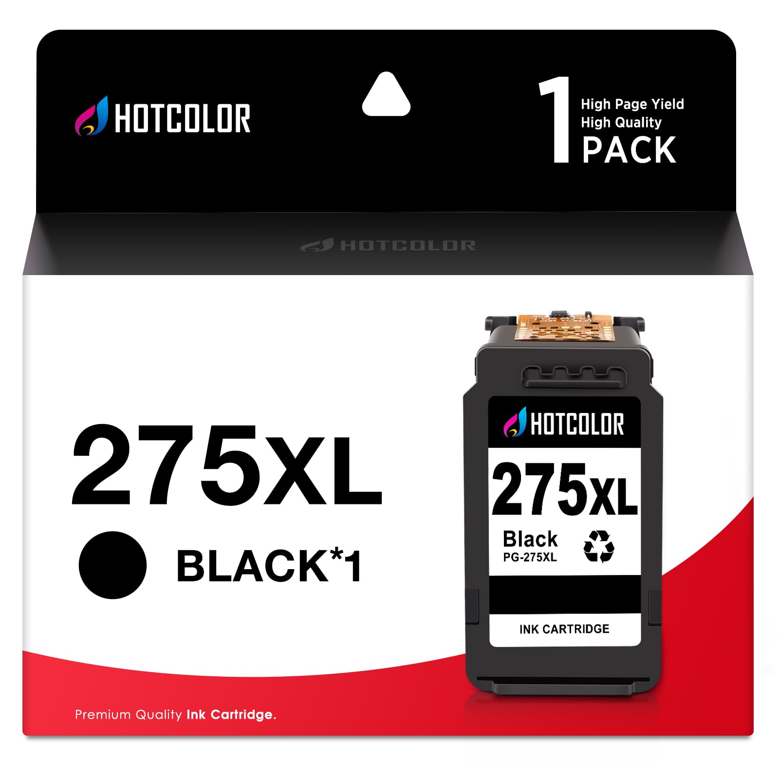 PG-275XL Black Ink Cartridges PG-275 XL Replacement for Canon Ink 275 and 276 XL for Canon 275 Black Ink for Canon PIXMA TS3522 TS3520 TR4720 (1 Black, 1 Pack)