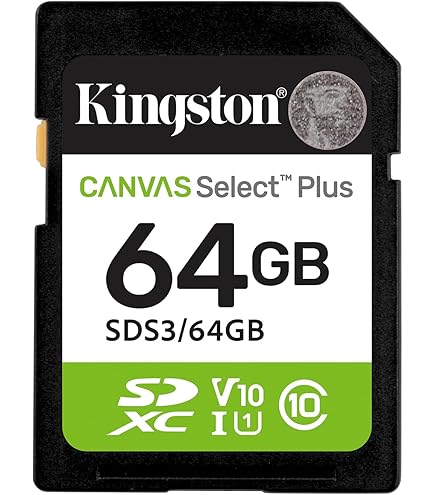 Kingston 64GB SDXC Canvas Select Plus 100R C10 UHS-I U1 V10 (SDS2