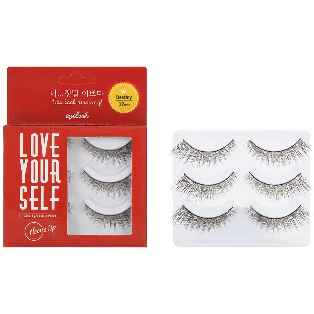 [NOON’S UP LOVE YOURSELF False Eyelash 3 Pairs] – ★Glue is not included!!★ Eyelash, Fake Eyelash, Eye Lashes, Eyebrow growth, Dramatic Lashes, Lashes with Glue (DESTINY)