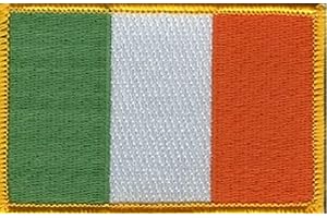 WORLD FLAGS DIRECT International Country Flag Patch 3.50" x 2.25", One Embroidered Iron or Sew On Flag Emblem; Over 100 Tactical Morale Patch Options Available (Ireland)