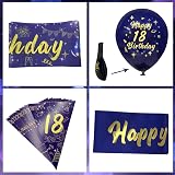 DEARLIVES Navy Blue Gold 18th Birthday Decorations Triangle Flags Banner Sash view 3