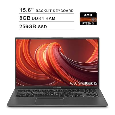 2020 ASUS VivoBook 15 15.6 Inch FHD 1080P Laptop (AMD Ryzen 3 3200U up to 3.5GHz, 8GB DDR4 RAM, 256GB SSD, AMD Radeon Vega 3, Backlit Keyboard, FP Reader, WiFi, Bluetooth, HDMI, Windows 10) (Grey)