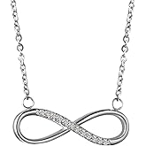 OIDEA Assorted Stainless Steel Womens Infinity Necklace, 4MM Beads Heart Charm Link Bracelet for Birthday Christmas Valentines Day Present for Small Wrist 6-6.5Inch