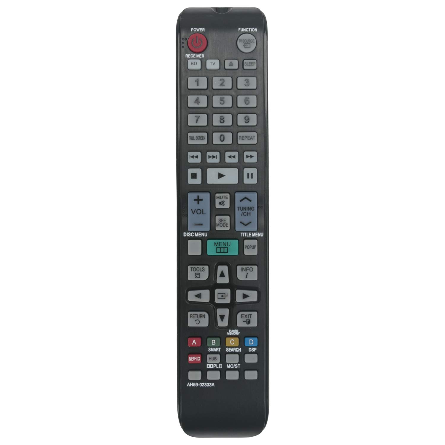 AH59-02333A Replace Remote Control - VINABTY AH5902333A Remote Replacement for Samsung Blu-ray HT-D4500 HT-D5100 HT-D5130 HT-D5300 HT-D4500/ZA HT-D5100/ZA HT-D5300/ZA HTD4500 HTD5100 HTD5130 HTD5300