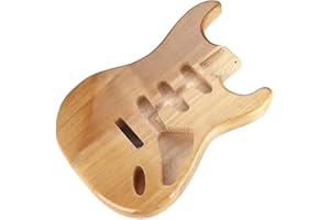RuiJOTWAT Unfinished ST Guitar Body in Solid Paulownia Wood Painted SSS Pickups