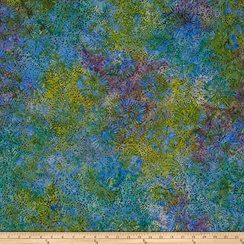 Island Batik Vineyard Zinnia Watercress Fabric By The Yard