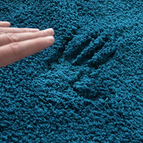 casa pura Bath Mats for Bathroom - 30" x 45" Teal Bathroom Rug | Ultra Absorbent, Self-Dry Microfiber, Non-Slip Bath Mats for Floors | Bath Rugs in 10 Fresh Colors - Thumbnail 5