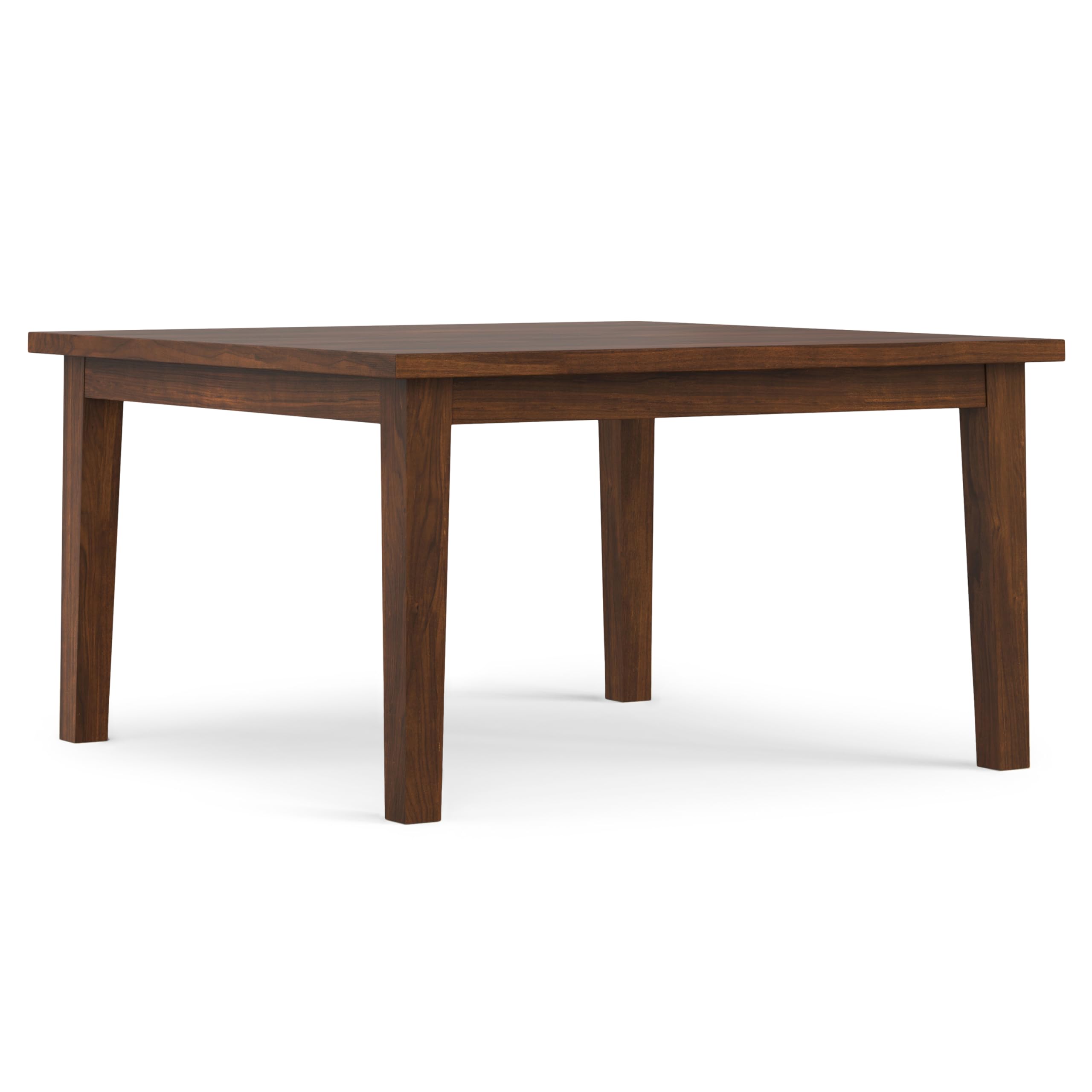 Photo 1 of ** NEW** SIMPLIHOME Eastwood Square Dining Table, Solid Wood Walnut Veneer in Walnut, 54 x 54 inches, Contemporary-Style Large Square Kitchen Table for up to 8 People