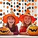 Bobee Black and Orange Paper Garland 70 feet 5 Strands Party Decoration (5 Strands, 14 feet Each, 70 feet Total)