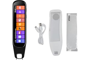 GOBUDSGO Translation Pen Scanner, Text to Speech Device, OCR Digital Pen Reader, Exam Reading Pen for Students, Dyslexia, Wireless Language Translator for Travelers & International Business Personnel (Black)