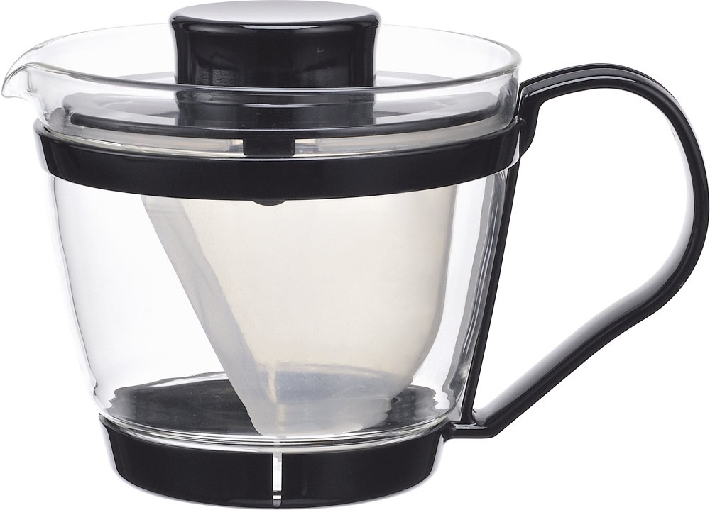 iwaki(イワキ) 耐熱ガラス ティーポット レンジのポット 茶器 400ml KT863-BK商品画像