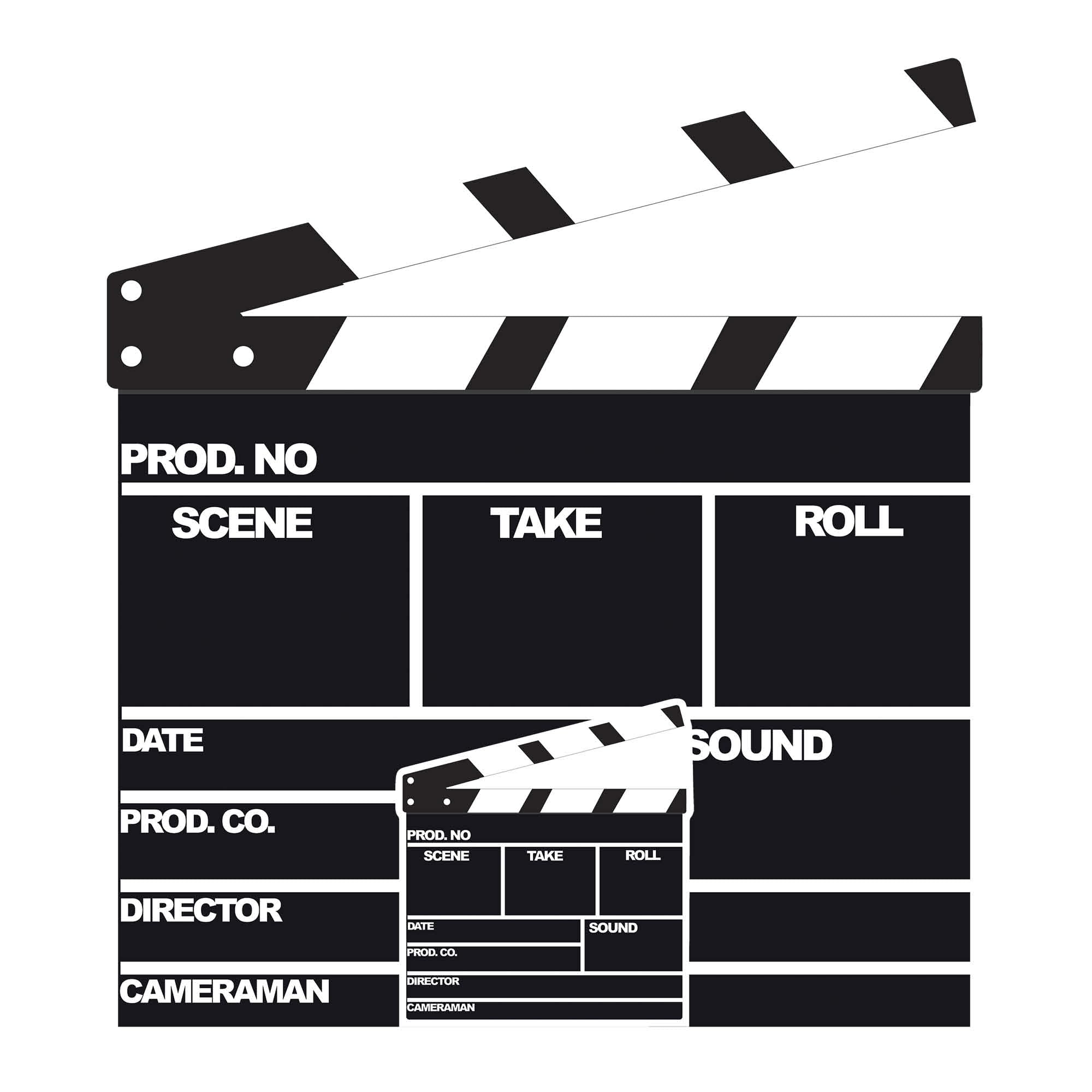 Star Cutouts Cut Out of Film Clapper