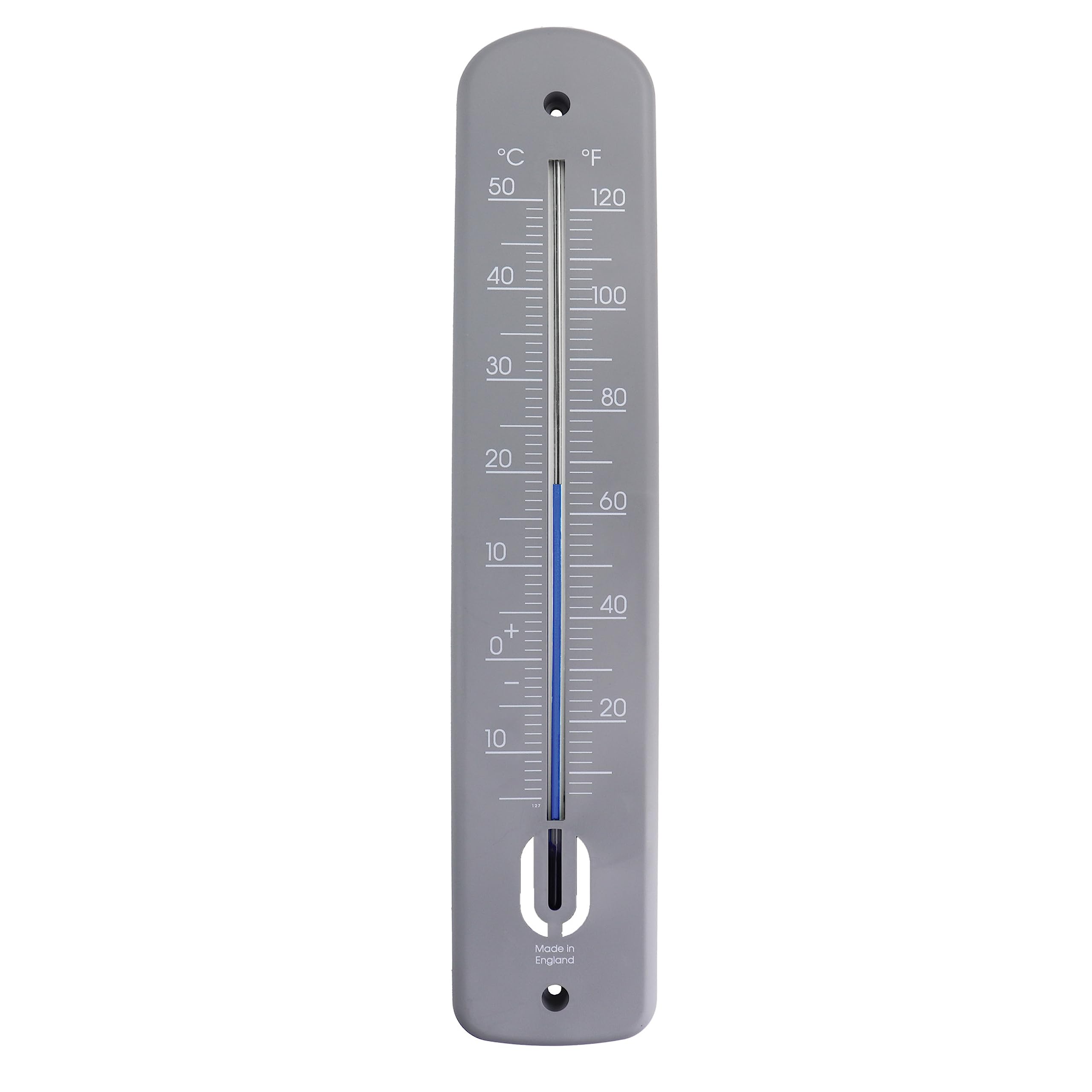 Large Outdoor Thermometer - 380 mm Garden Thermometer Outdoor Waterproof for Use in Garden Greenhouse Patio Sun Terrace Shed Allotment Wall Classic Indoor Outside Temperature Gauge (Grey)