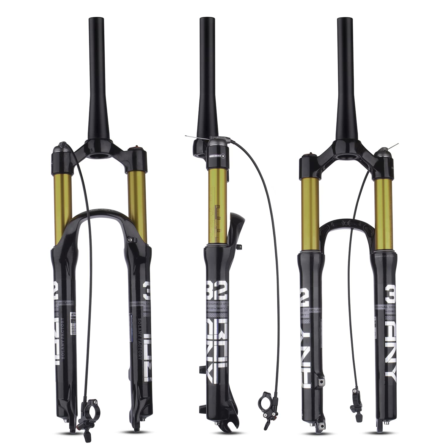 BOLANY Bike Suspension Fork MTB Bicycle Magnesium Alloy Suspension Front Fork 26/27.5/29 Inch