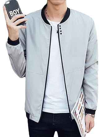 Amazon Rehoodn メンズ ジャケット 春 秋 シンプル ジャンパー