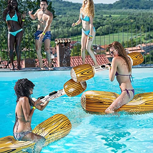 Pcs Battle Log Rafts Inflatable Pool Games Floating Row Toys for