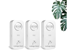 TOWODE Water Detectors Wireless 90dB Alarm Sensor, Sensitive Leak and Drip Alert for Kitchen Bathroom Basement (3 Pack)