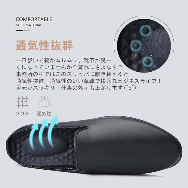 Amazon Co Jp Neardream ビジネス サンダル メンズ ビジネス スリッパ ドクターサンダル オフィス サンダル オフィス シューズ ビジネス サボサンダル 社内履き 革靴 ローファー スリッポン クールビズ かかとなし 軽量 疲れない 蒸れない 通気性 シューズ バッグ