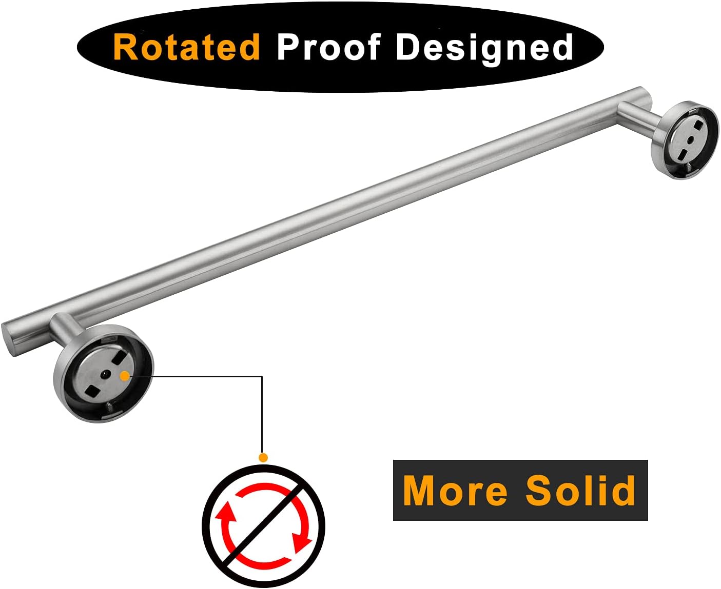 Nolimas Brushed Nickel Bath Towel Bar Single Bars Towel Rack Rod Classic Wall Mounted SUS304 Stainless Steel Bathroom Towel Holder Toilet Kitchen Towel Shelf Single Layer,16 inches: Kitchen & Dining