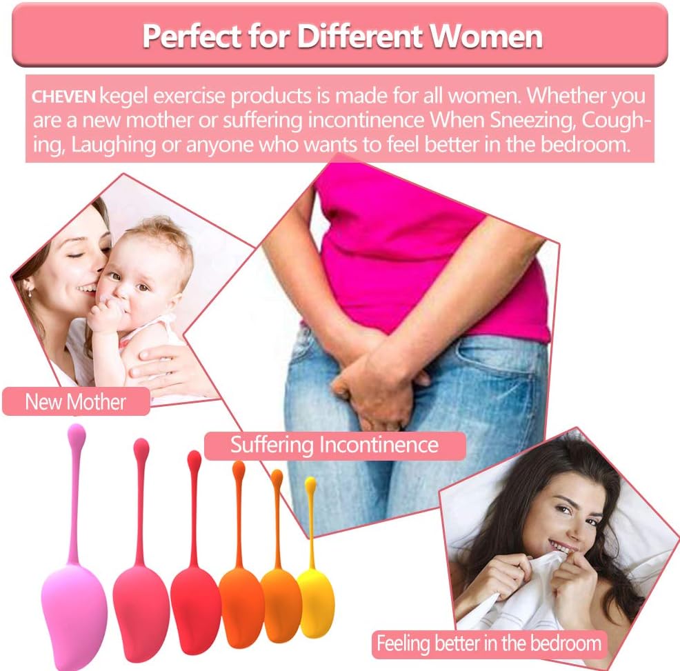 Kegel Balls for Women Beginners & Advanced, Ben Wa Balls Sets(6 Pcs Set), Kegel Exerciser Weights Products for Tightening,Doctor Recommended for Women & Girls Bladder Control & Pelvic Floor Exercises: Health & Personal Care