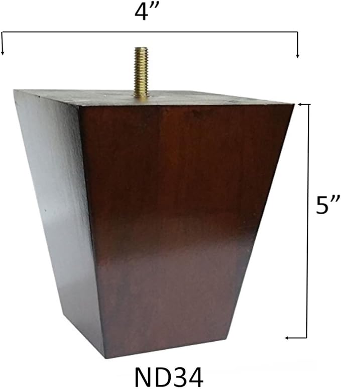 5" Tapered Leg Furniture Feet (Set of 4) Tools Products