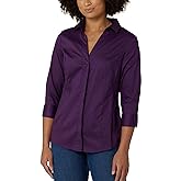 Riders by Lee Indigo Women's Bella Easy Care Quarter Sleeve Woven Shirt