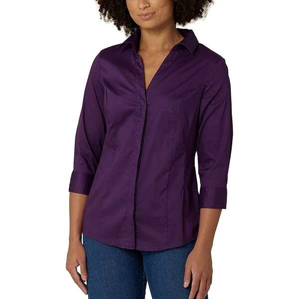 Port Authority Women's 3/4-Sleeve SuperPro Twill Button-Down Shirt