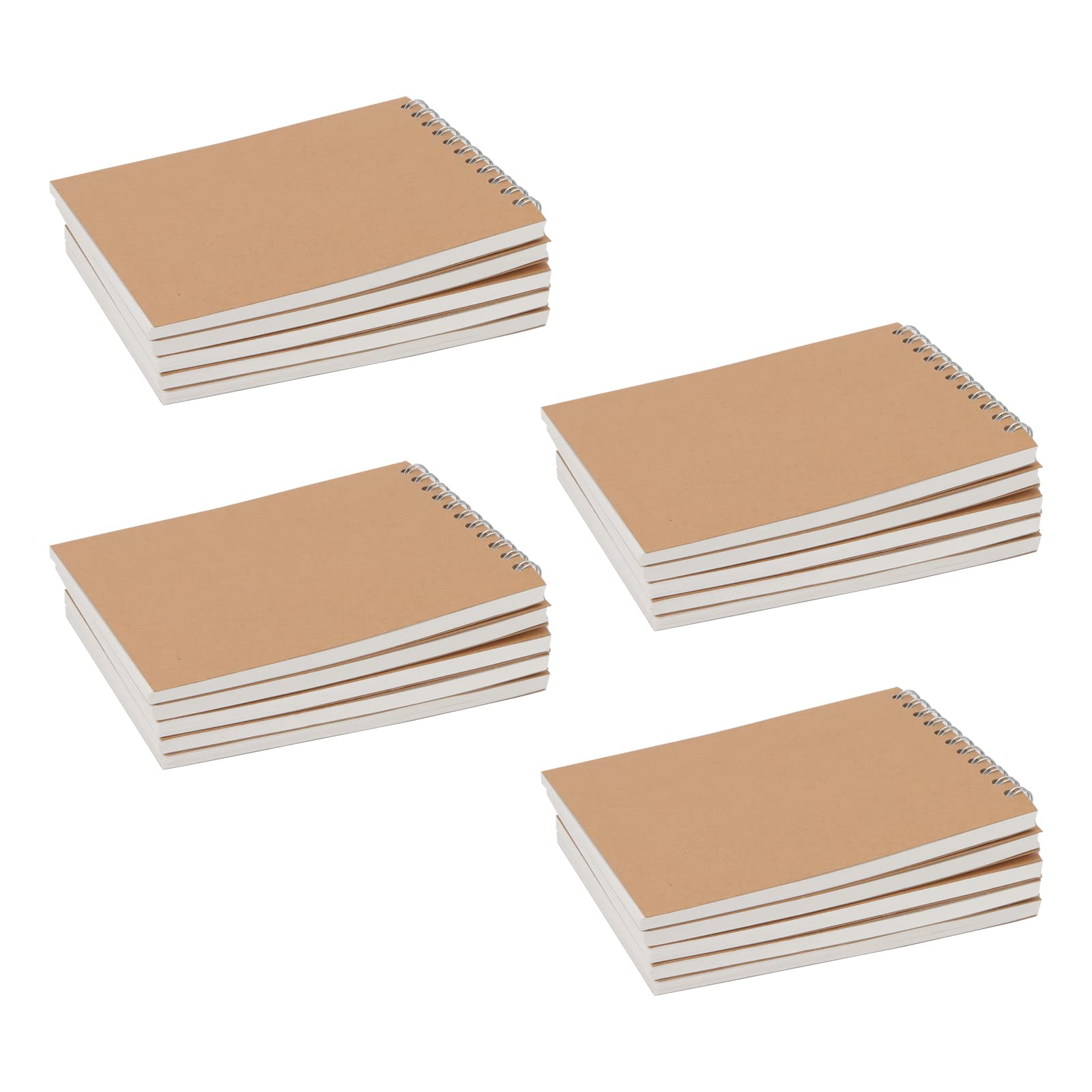 MUKCHAP 20 Pack A6 Spiral Bound Sketchbook, 60 Sheets/120 Pages Drawing Pad Landscape Sketchbook for Drawing, Painting