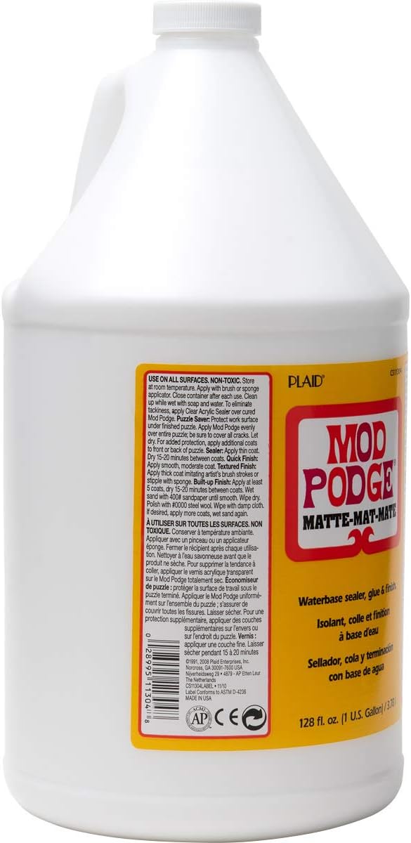 Mod Podge, Water-based Sealer, Glue and Finish, Matte Finish, CS11304, 3.78 l Bottle, Clear, 1 gallon - Image 4