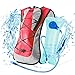 LYCAON 2L Hydration Backpack (BPA Free), 600D Waterproof Fabric, Lightweight Water Back Pack Hiking Cycling Biking Running Camping Bladder Backpacks for Kids Women Men ( Red )